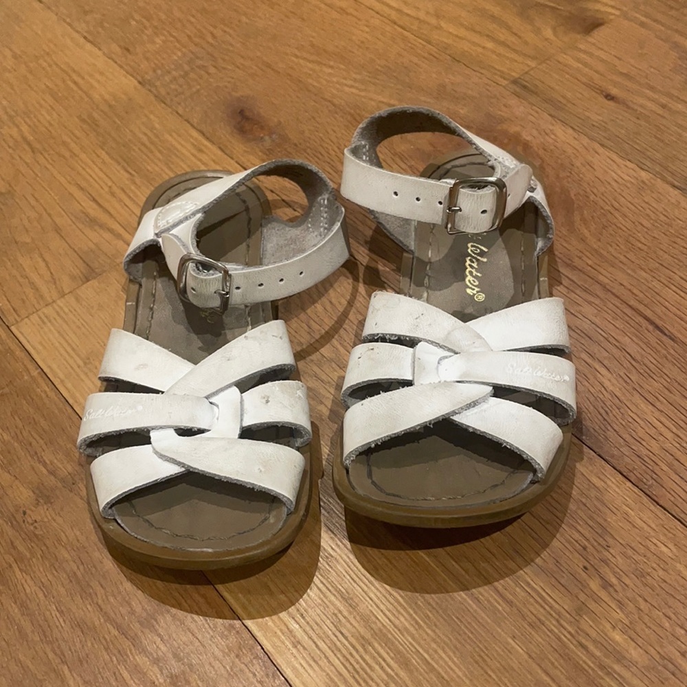 Saltwater white leather sandals 11